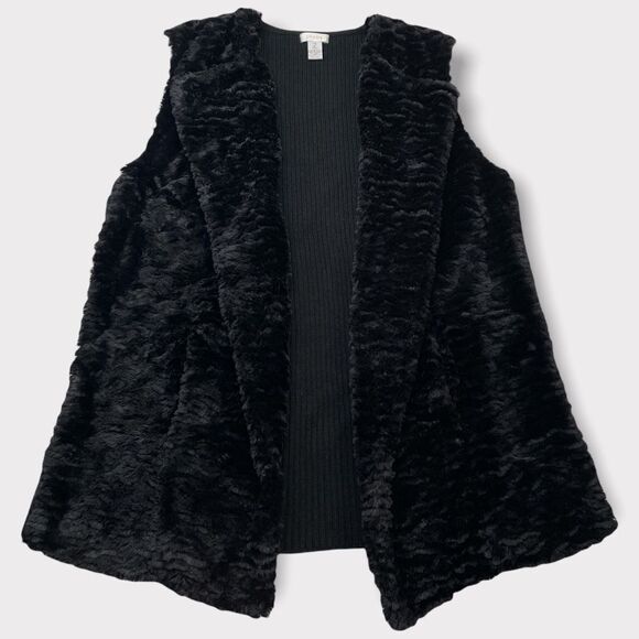 Chicos faux fur vest size 2 - Picture 1 of 8